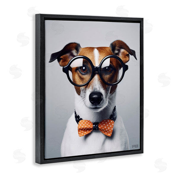Stupell Industries Roozbeh Bahramali | Hipster Bowtie Dog