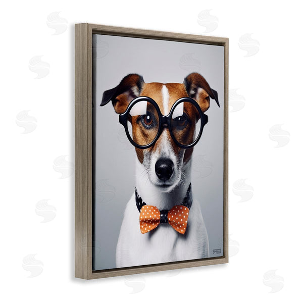Stupell Industries Roozbeh Bahramali | Hipster Bowtie Dog