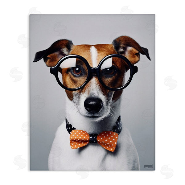 stupell industries Roozbeh Bahramali | Hipster Bowtie Dog