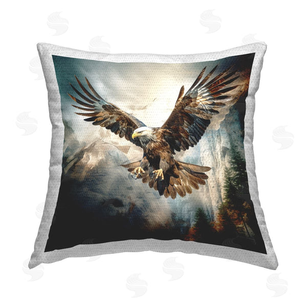 Stupell Industries Roozbeh Bahramali | Intense Eagle Spreading Wings Printed Throw Pillow