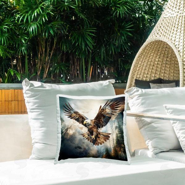 Stupell Industries Roozbeh Bahramali | Intense Eagle Spreading Wings Printed Throw Pillow