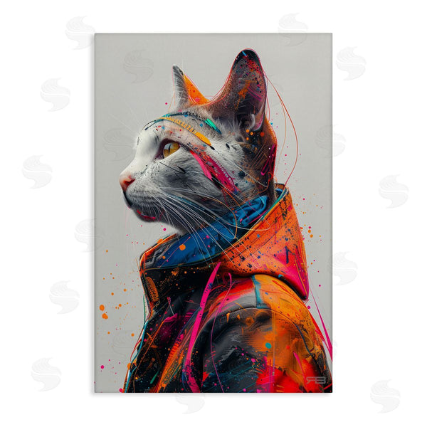 stupell industries Roozbeh Bahramali | Paint Splatter Cat