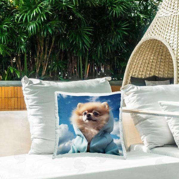 Stupell Industries Roozbeh Bahramali | Pomeranian Dog & Clouds Printed Throw Pillow