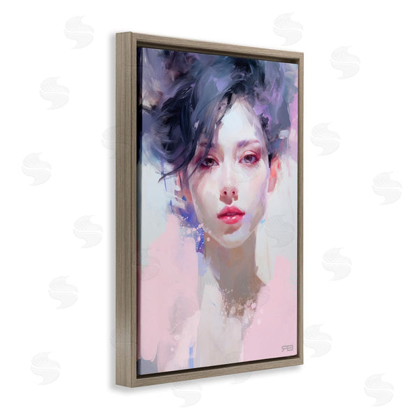 Stupell Industries Roozbeh Bahramali | Purple Haired Woman