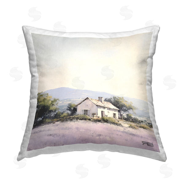 stupell industries Roozbeh Bahramali | Rural Farm Horizon Printed Throw Pillow
