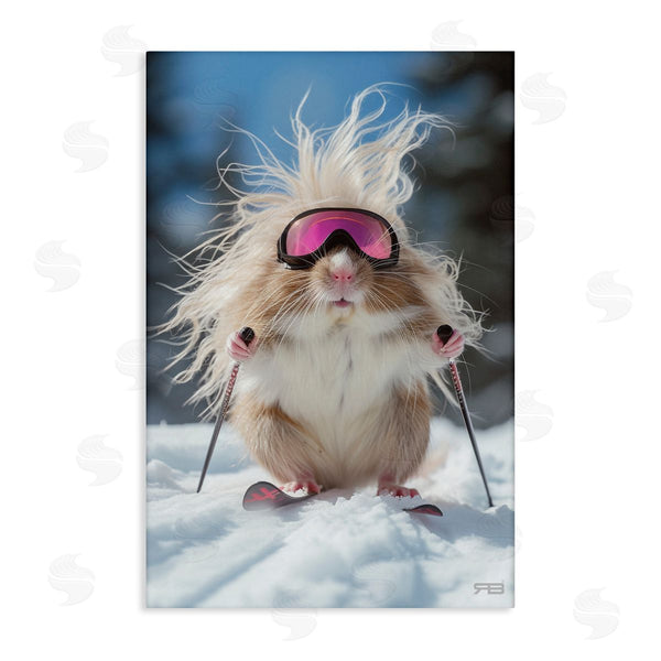 stupell industries Roozbeh Bahramali | Skiing Guinea Pig