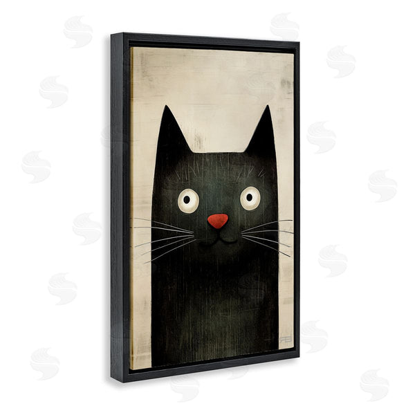 Stupell Industries Roozbeh Bahramali | Smiling Black Cat Wall Art