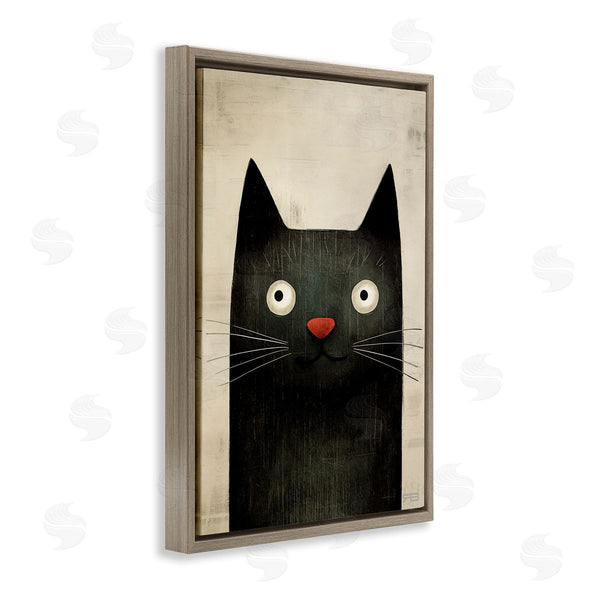 Stupell Industries Roozbeh Bahramali | Smiling Black Cat Wall Art