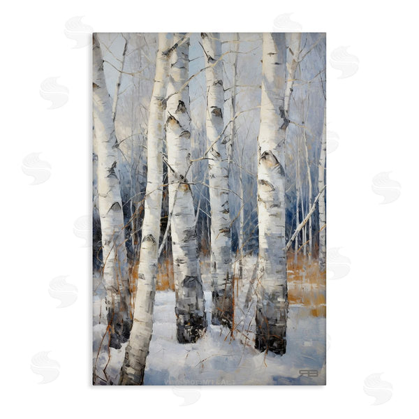 stupell industries Roozbeh Bahramali | Snowy Birch Forest