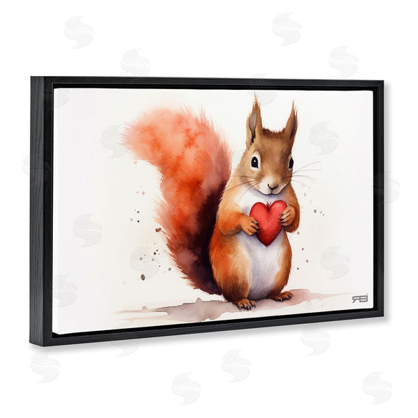 Stupell Industries Roozbeh Bahramali | Squirrel Holding Heart