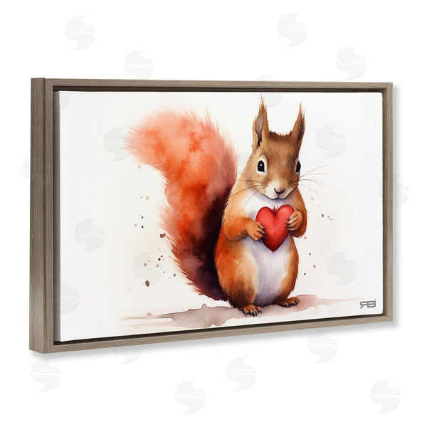 Stupell Industries Roozbeh Bahramali | Squirrel Holding Heart