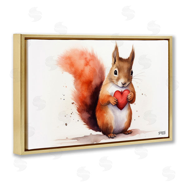 Stupell Industries Roozbeh Bahramali | Squirrel Holding Heart