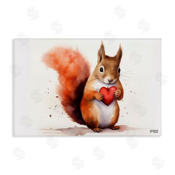 stupell industries Roozbeh Bahramali | Squirrel Holding Heart