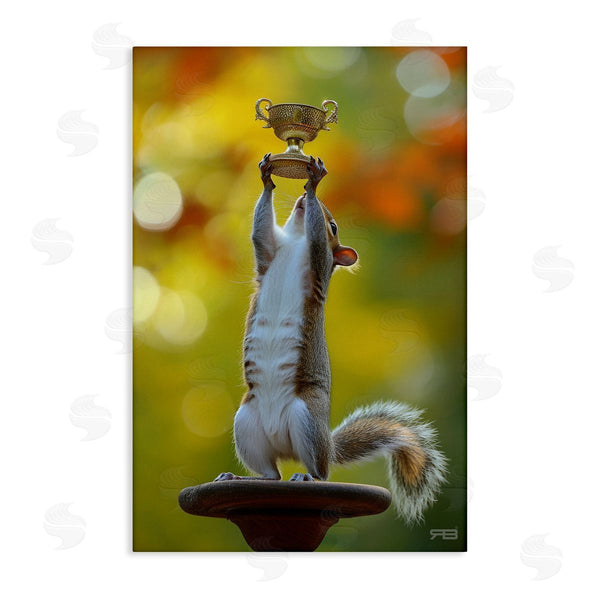stupell industries Roozbeh Bahramali | Squirrel Holding Trophy