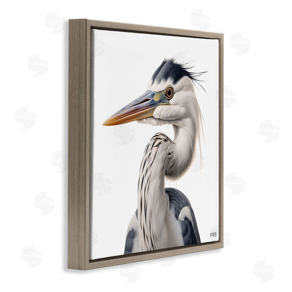 Stupell Industries Roozbeh Bahramali | Stoic Heron Looking Left