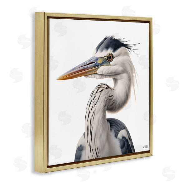 Stupell Industries Roozbeh Bahramali | Stoic Heron Looking Left