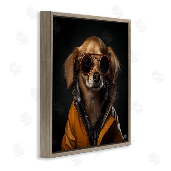 Stupell Industries Roozbeh Bahramali | Stylish Dog On Black