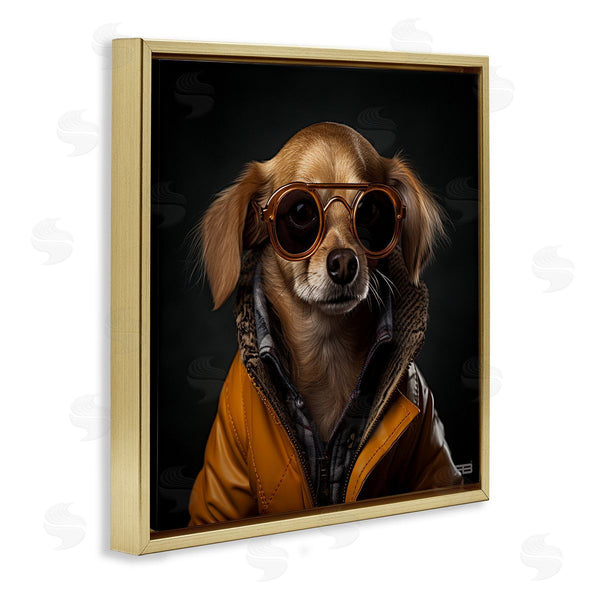 Stupell Industries Roozbeh Bahramali | Stylish Dog On Black