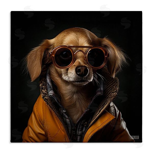 stupell industries Roozbeh Bahramali | Stylish Dog on Black