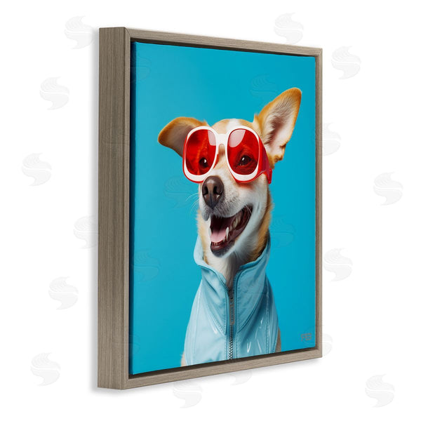 Stupell Industries Roozbeh Bahramali | Stylish Dog On Blue