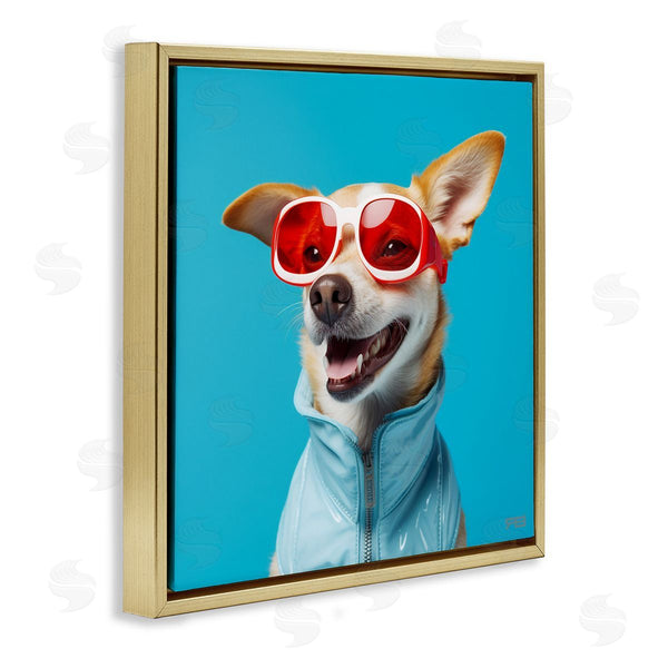 Stupell Industries Roozbeh Bahramali | Stylish Dog On Blue
