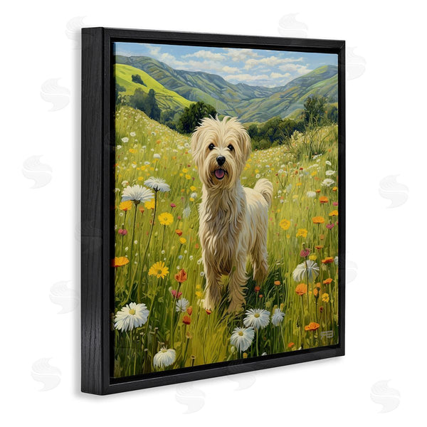 Stupell Industries Roozbeh Bahramali | Terrier Dog Rural Meadow