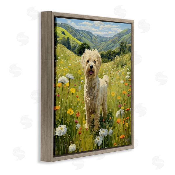 Stupell Industries Roozbeh Bahramali | Terrier Dog Rural Meadow