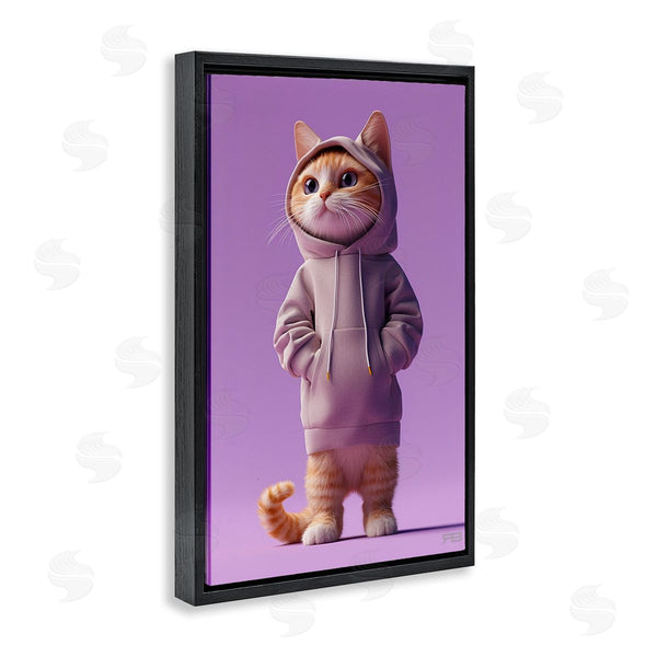 Stupell Industries Roozbeh Bahramali | Trendy Cat In Purple