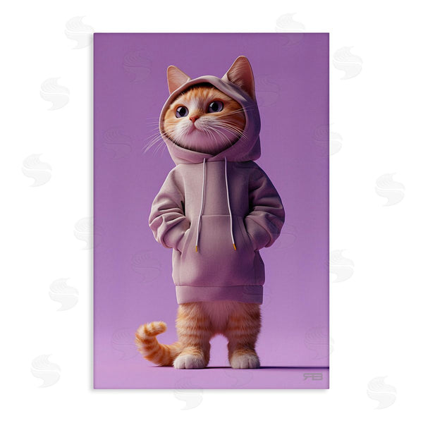 stupell industries Roozbeh Bahramali | Trendy Cat in Purple