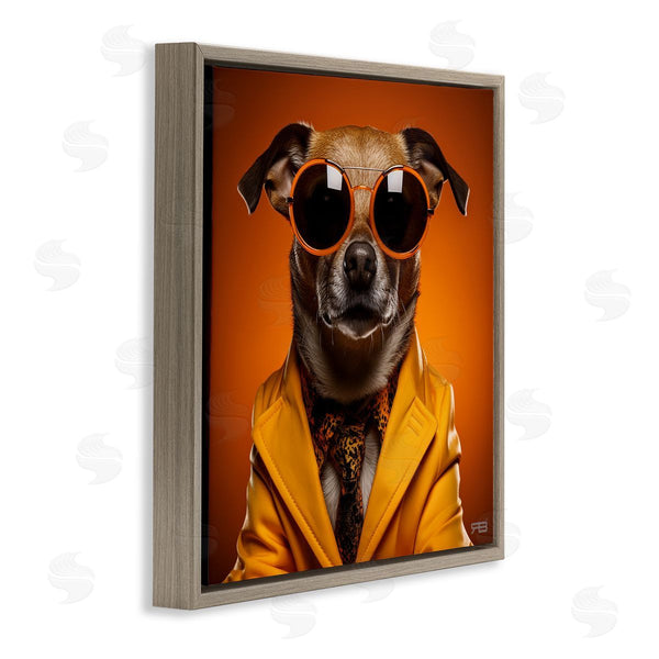 Stupell Industries Roozbeh Bahramali | Trendy Dog Yellow Suit