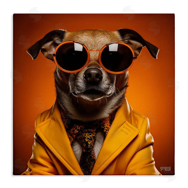stupell industries Roozbeh Bahramali | Trendy Dog Yellow Suit