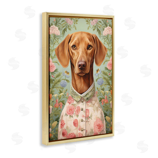 Stupell Industries Roozbeh Bahramali | Tropical Florals Dog