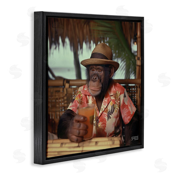 Stupell Industries Roozbeh Bahramali | Tropical Vacation Monkey