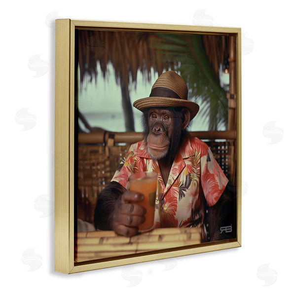 Stupell Industries Roozbeh Bahramali | Tropical Vacation Monkey