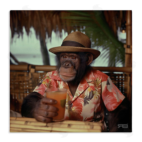 stupell industries Roozbeh Bahramali | Tropical Vacation Monkey