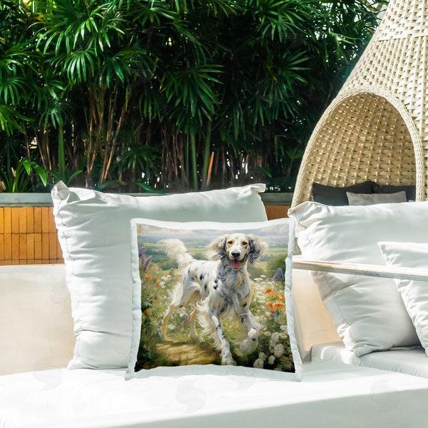 Stupell Industries Roozbeh Bahramali | Trotting Dog Landscape Printed Throw Pillow