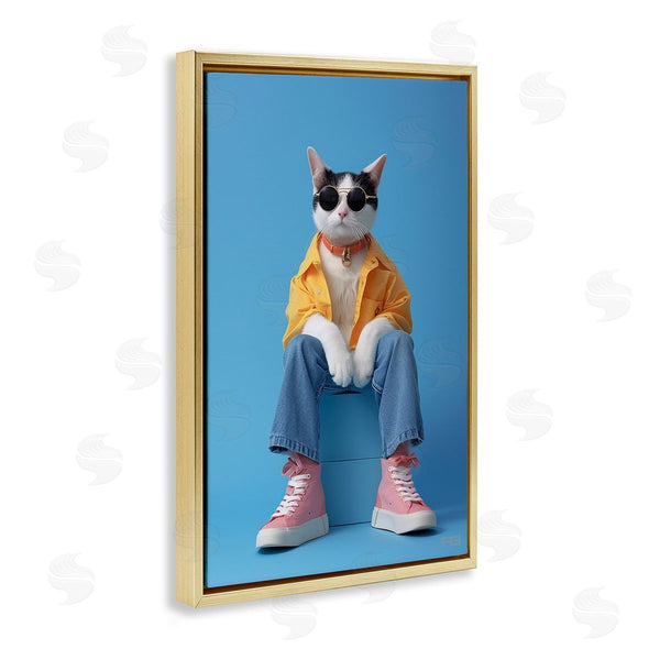 Stupell Industries Roozbeh Bahramali | Urban Fashion Cat