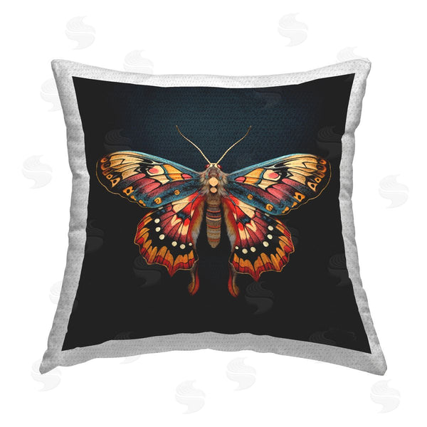 Stupell Industries Roozbeh Bahramali | Vivid Patterned Moth Printed Throw Pillow