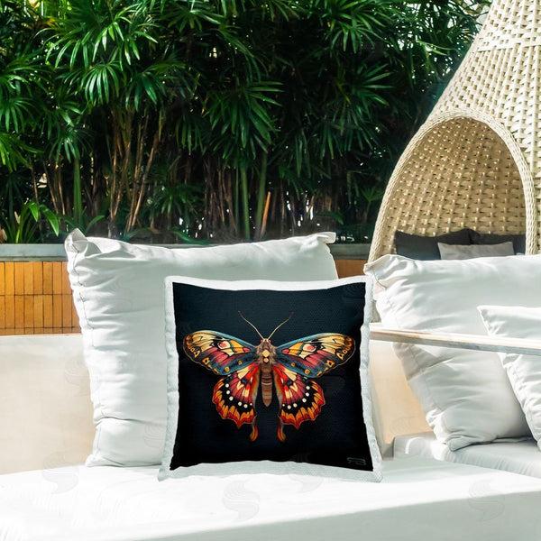 Stupell Industries Roozbeh Bahramali | Vivid Patterned Moth Printed Throw Pillow