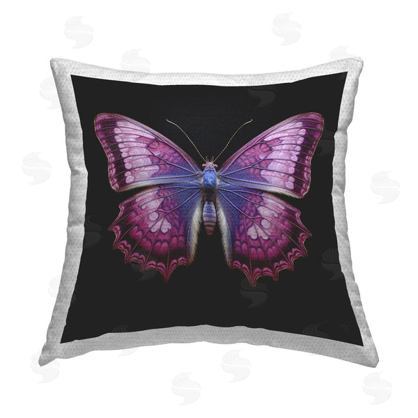 Stupell Industries Roozbeh Bahramali | Vivid Purple Butterfly Printed Throw Pillow