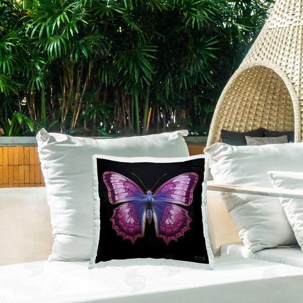 Stupell Industries Roozbeh Bahramali | Vivid Purple Butterfly Printed Throw Pillow