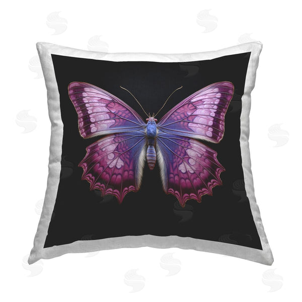stupell industries Roozbeh Bahramali | Vivid Purple Butterfly Printed Throw Pillow
