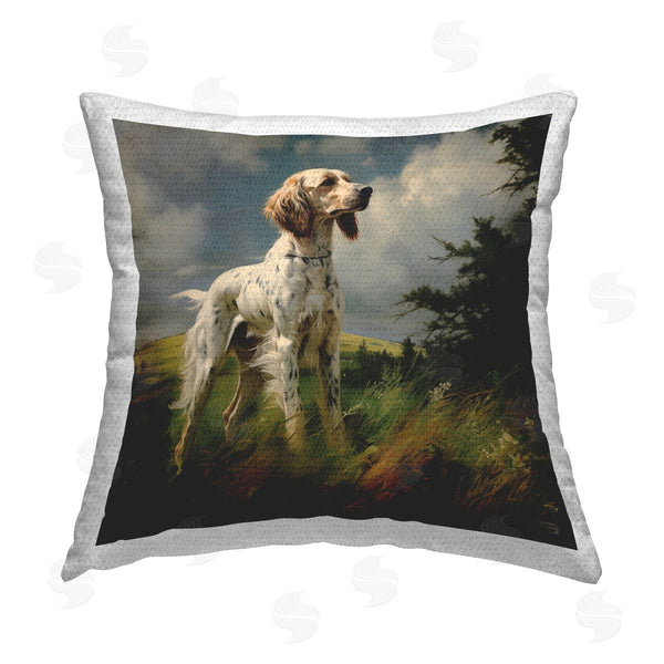 Stupell Industries Roozbeh Bahramali | Windswept Country Dog Printed Throw Pillow