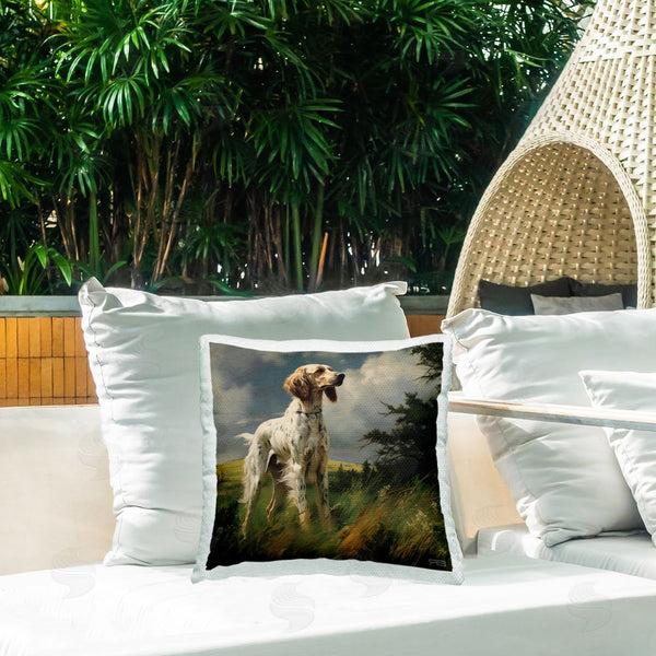 Stupell Industries Roozbeh Bahramali | Windswept Country Dog Printed Throw Pillow