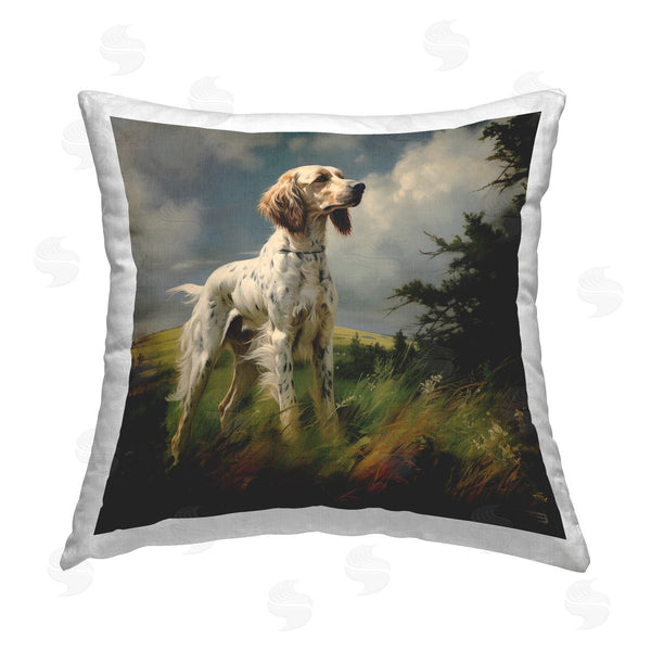 stupell industries Roozbeh Bahramali | Windswept Country Dog Printed Throw Pillow