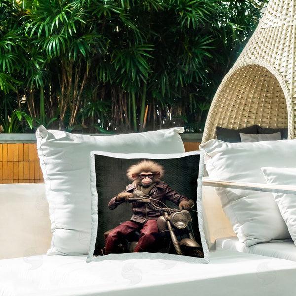 Stupell Industries Roozbeh | Biker Monkey Portrait Printed Throw Pillow
