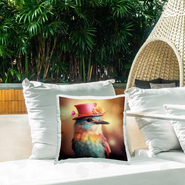 Stupell Industries Roozbeh | Bird In Top Hat Printed Throw Pillow
