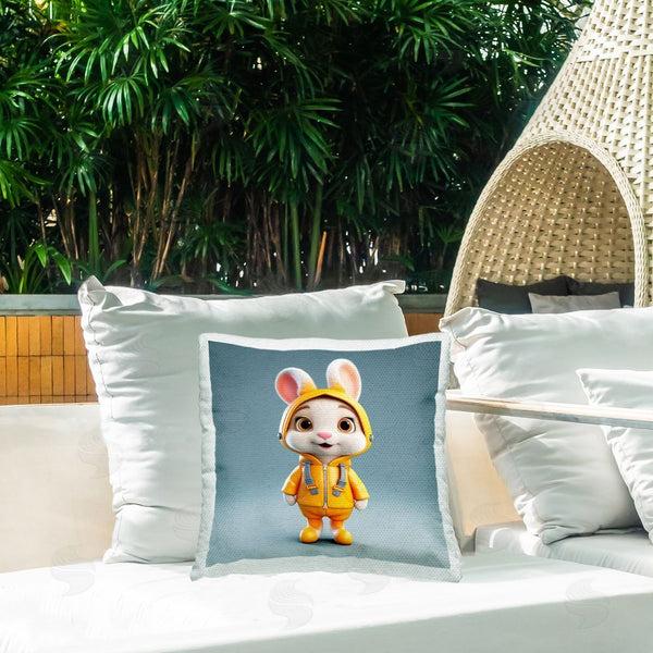 Stupell Industries Roozbeh | Bunny In Yellow Suit Printed Throw Pillow