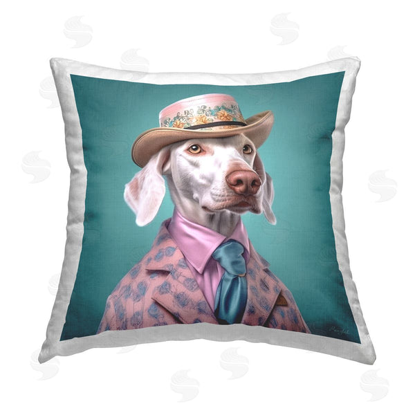 stupell industries Roozbeh | Chic Dog Fashion Printed Throw Pillow