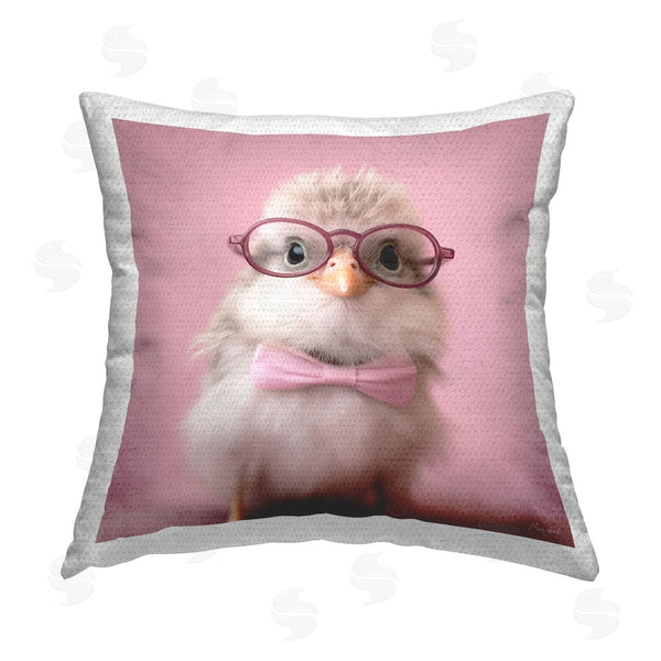 Stupell Industries Roozbeh | Chick With Glasses Printed Throw Pillow